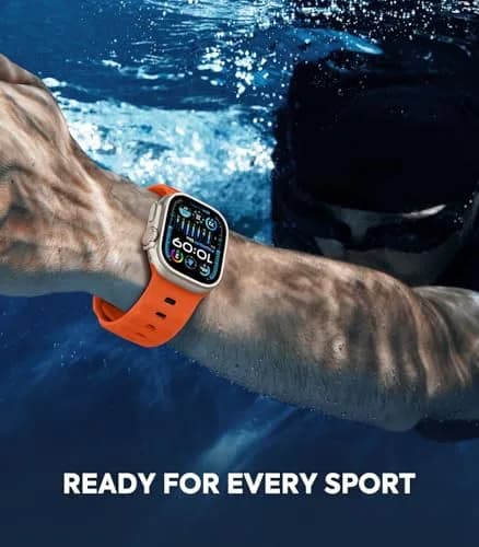 MoKo Ocean Band Compatible with Apple Watch 42/44/45/46/49mm | Waterproof Silicone Sport Strap thumbnail 5