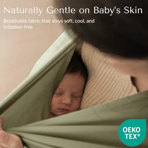 Konssy Rayon Made from Bamboo Nursing Cover for Breastfeeding, Army Green | Soft, Breathable, Wearable Poncho for Privacy thumbnail 3