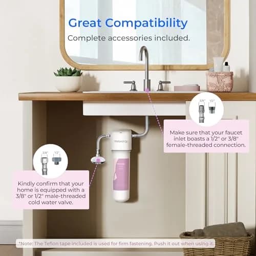 Waterdrop BFU2 Bathroom Sink Filter for Skincare 320 Gallons | Reduces Chlorine & Scale thumbnail 5