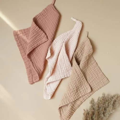 Konssy 7 Pack Muslin Baby Washcloths 28cm x 28cm | Ultra-Soft & Absorbent Cotton for Newborns thumbnail 2