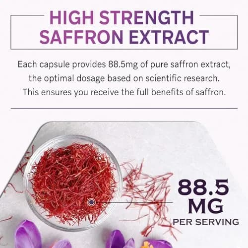 Ulmubra Liposomal Saffron Supplements 88.5 mg | Maximum Absorption for Mood, Energy & Vision - 60 Vegan Capsules thumbnail 5