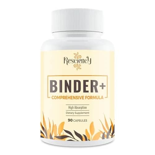 Resciency Detox Binder Supplement – Activated Charcoal, Zeolite, Bentonite Clay, Milk Thistle, 90 Vegan Capsules | Liver & Gut Support thumbnail 1