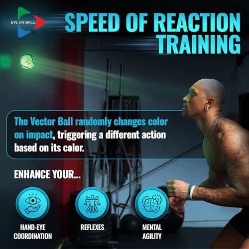 Eye On Ball Vector Ball S Neuro-Visual Reaction Ball 7.6cm (3") | Improves Sports Quickness, Focus, Agility, Speed, Hand Eye Coordination thumbnail 3