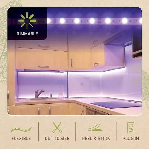 Birch Lighting Multicolor 12" LED Strip Light Kit with Remote | Dimmable, Color Changing, Easy Install thumbnail 4