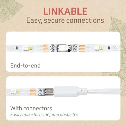Birch Lighting Multicolor 12" LED Strip Light Kit with Remote | Dimmable, Color Changing, Easy Install thumbnail 5