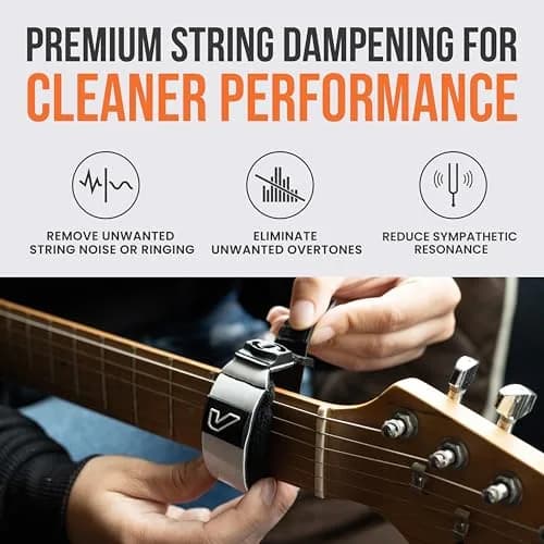 Gruv Gear Fret Wrap & Guitar Mute Pro, Small White | String Dampener for Acoustic, Electric & Bass thumbnail 3