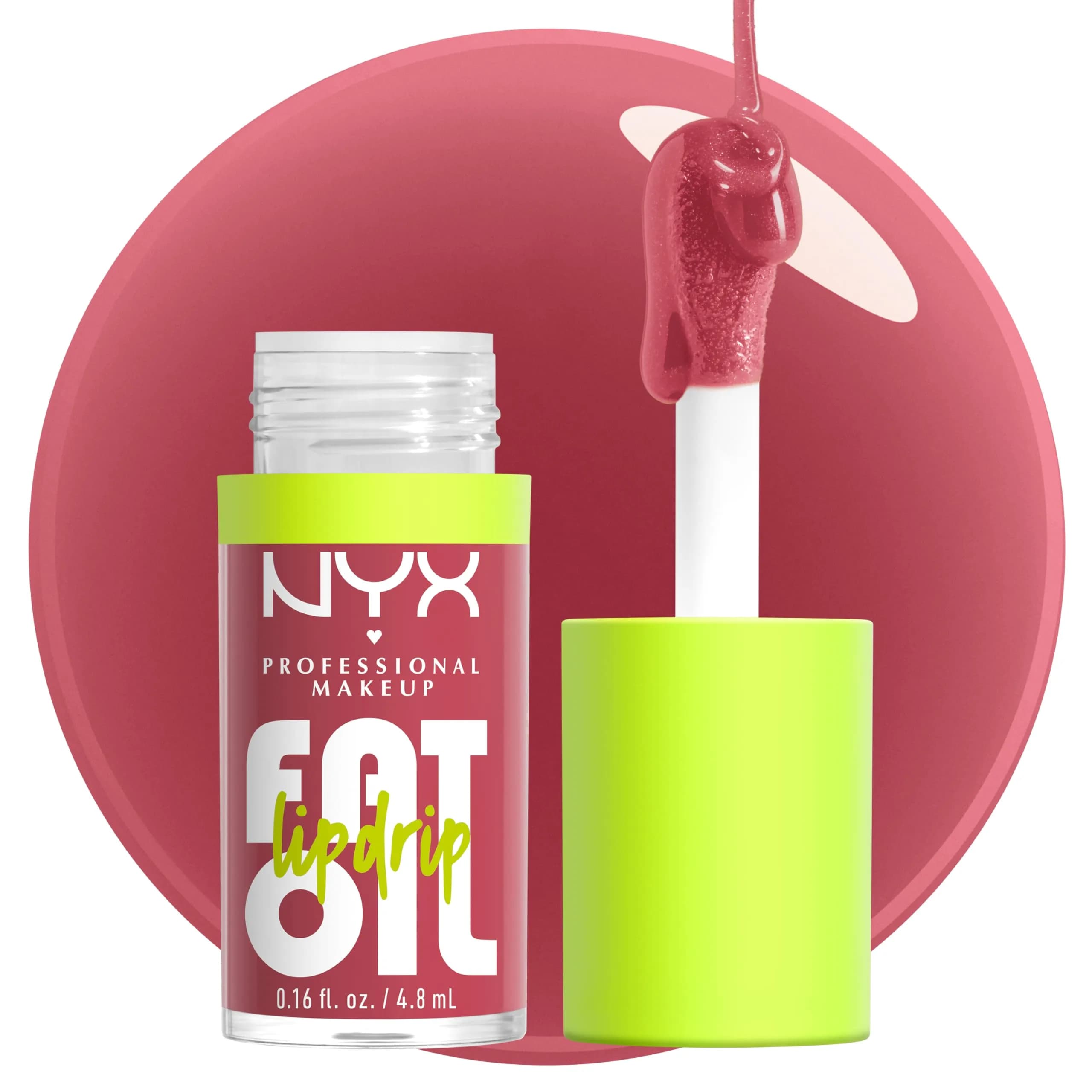 NYX PROFESSIONAL MAKEUP Fat Oil Lip Drip Tinted Lip Gloss, Chillin Like a Villain (Pale Dusty Rose) 4.7ml (0.16 Fl Oz) | Vegan & Hydrating — 09 Chillin Like a Villain