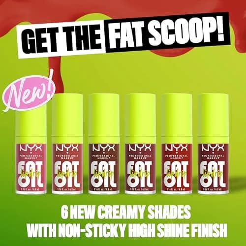 NYX PROFESSIONAL MAKEUP Fat Oil Lip Drip Tinted Lip Gloss, Chillin Like a Villain (Pale Dusty Rose) 4.7ml (0.16 Fl Oz) | Vegan & Hydrating thumbnail 4