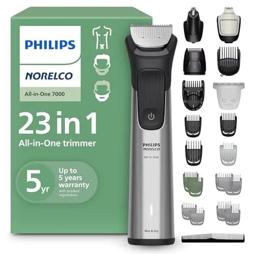 Philips Norelco All-in-One 7000 Series Trimmer MG7970/49 | 23 Attachments, Titanium Blades, 5-Hr Runtime thumbnail 1