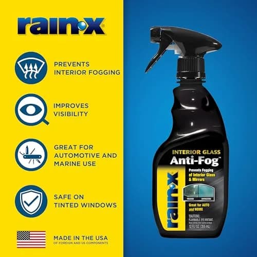 Rain-X Interior Glass Anti-Fog Spray 24 fl oz (710 ml) | Prevents Fogging on Interior Glass and Mirrors thumbnail 2