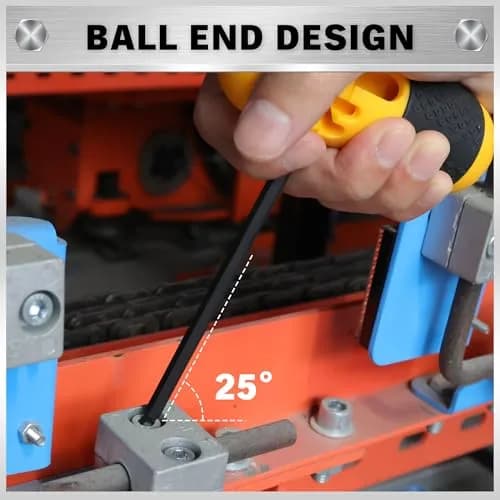 ELEAD 27-Piece Hex Key Allen Wrench Set with Grip Handle, Long & Short Arms, Ball End, Metric & SAE Sizes | Heat-Treated Chrome Vanadium Steel thumbnail 7