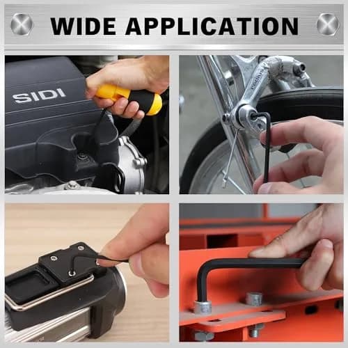 ELEAD 27-Piece Hex Key Allen Wrench Set with Grip Handle, Long & Short Arms, Ball End, Metric & SAE Sizes | Heat-Treated Chrome Vanadium Steel thumbnail 8