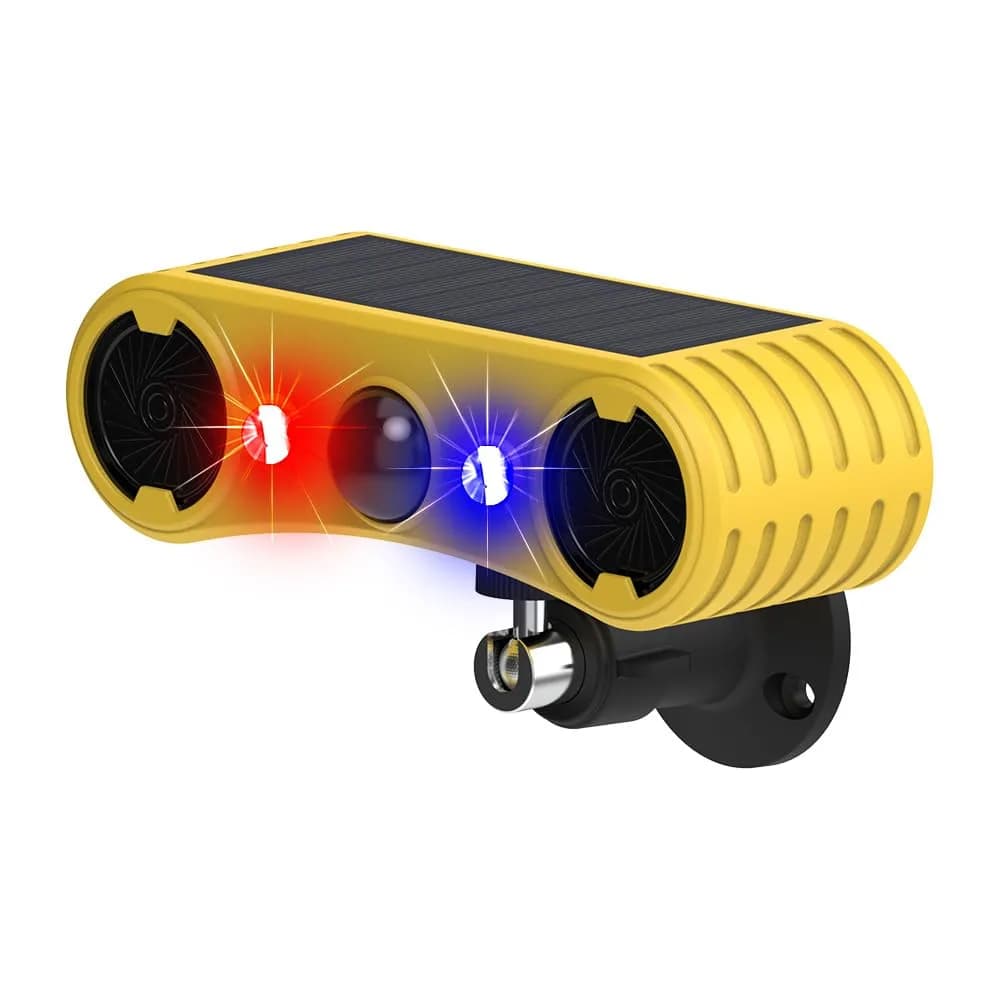 keeda Solar Motion Sensor Alarm Outdoor Waterproof Infrared Sensor Alarm 129dB Loud Siren with Dog Barking&Gunshot Sound 13 Kinds of Sound (1)