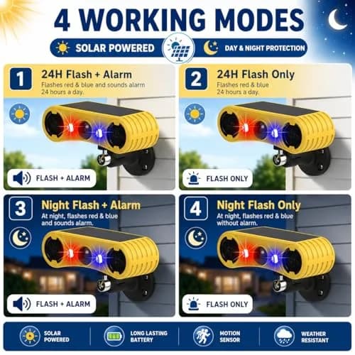 keeda Motion Detector Device 13 Sound Modes | Waterproof Infrared Security Alarm (4) thumbnail 3