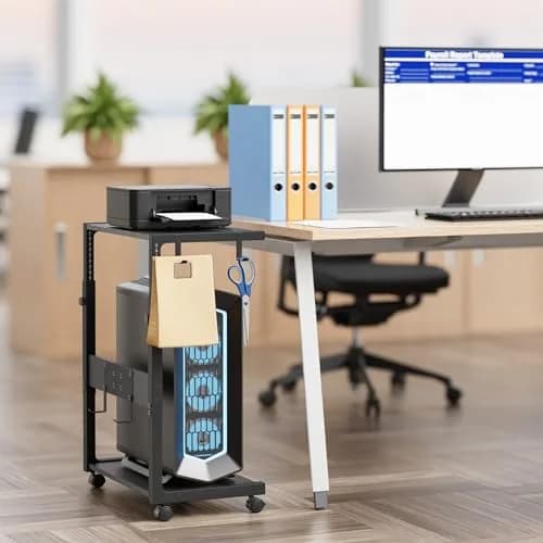 JANE EYRE Computer Tower Stand - 23.03"-28.3" Height Adjustable | Versatile, Ergonomic & Stylish thumbnail 2
