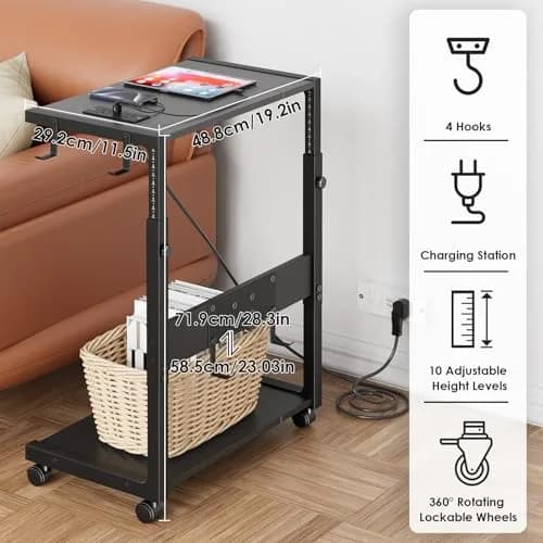 JANE EYRE Computer Tower Stand - 23.03"-28.3" Height Adjustable | Versatile, Ergonomic & Stylish thumbnail 3