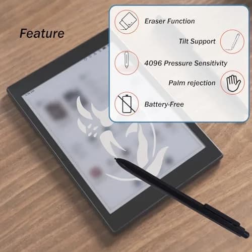 LiXiongBao Stylus Pen for BOOX 2/3 with Eraser | 4096 Pressure Levels, Ergonomic Design thumbnail 3