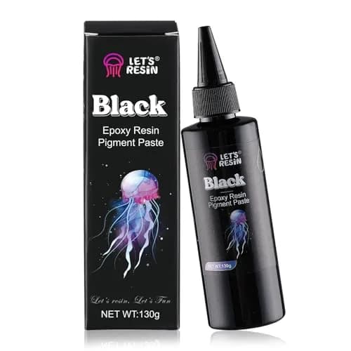 LET'S RESIN Black Epoxy Resin Pigment Paste 100ml (3.38 Fl Oz) | High Concentration Opaque Dye for Resin Art — black