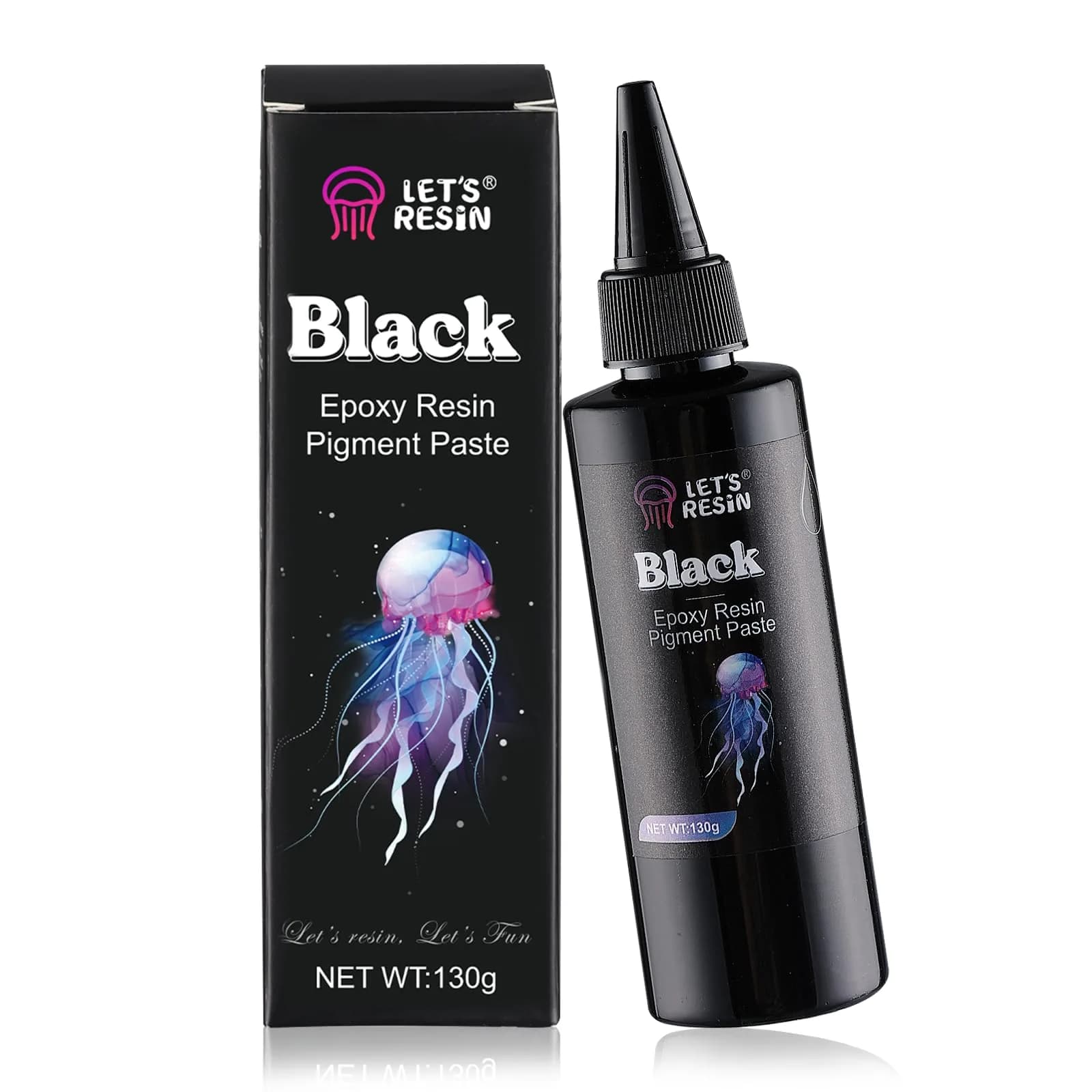 LET'S RESIN Black Epoxy Resin Pigment Paste 100ml (3.38 Fl Oz) | High Concentration Opaque Dye for Resin Art - main product image