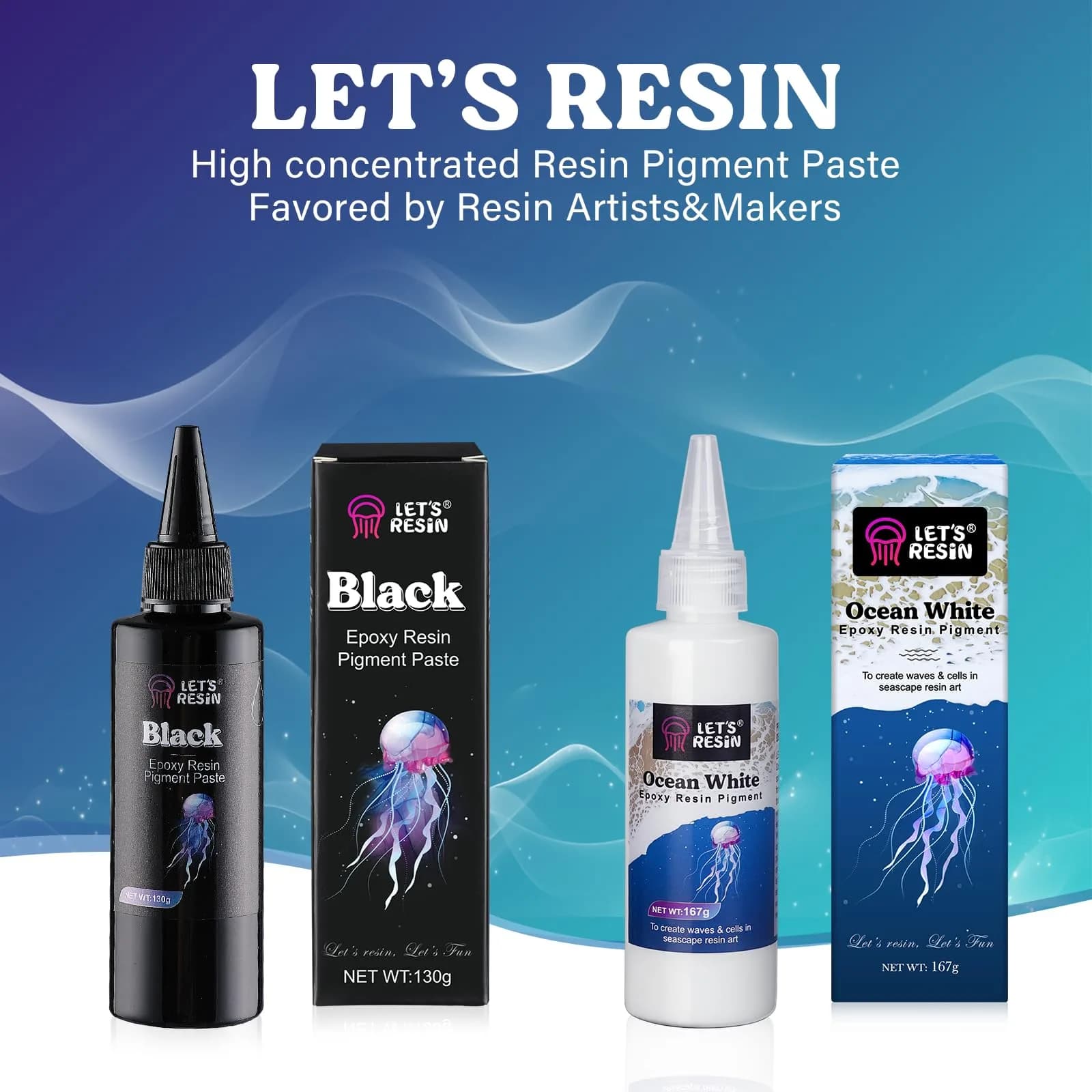 LET'S RESIN Black Epoxy Resin Pigment Paste 100ml (3.38 Fl Oz) | High Concentration Opaque Dye for Resin Art - view 8