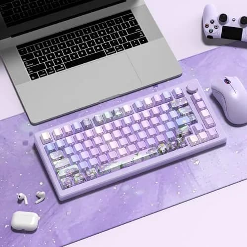 dagaladoo Purple Double Shot PBT Keycaps Set | 130 Keys Cherry Profile Shine Through thumbnail 6