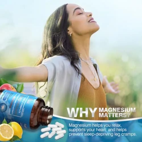 ASSR Triple Magnesium Complex 300mg | Supports Sleep, Energy & Relaxation, Vegan, Non-GMO, 120 Capsules thumbnail 6