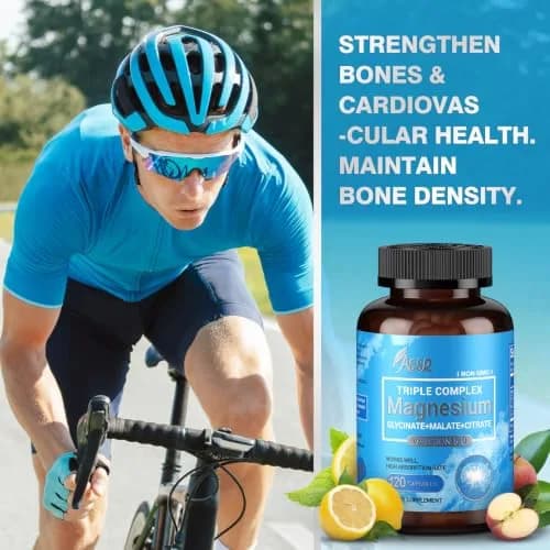 ASSR Triple Magnesium Complex 300mg | Supports Sleep, Energy & Relaxation, Vegan, Non-GMO, 120 Capsules thumbnail 7