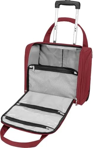 TOTAL TRAVELWARE 15" Under Seat Bag, Wine | Durable Poly-Ballistic Fabric, Carry-On Friendly thumbnail 2