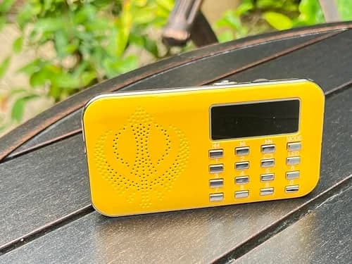SewaStore.com Gurbani Radio Player with Nitnem & Kirtan | 2100 Hours Gurbani Content, USB Charge, Yellow thumbnail 1