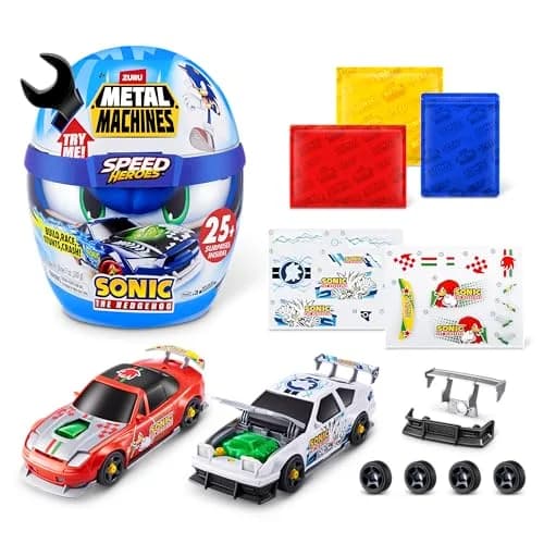 Zuru Metal Machines Speed Heroes Sonic The Hedgehog | Build & Race Custom Race Car with Lights & Sounds thumbnail 2