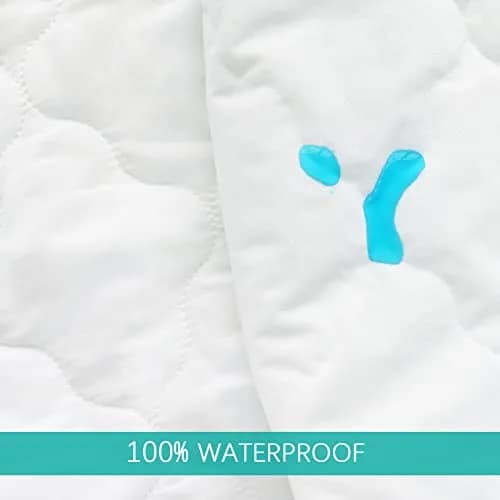 Biloban 2 Pack Waterproof Pack and Play Mattress Pad Cover 71cm x 66cm (26" x 38") | Quilted Fitted for Graco Playard thumbnail 5