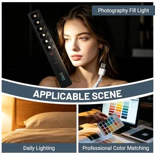 Yuecoom Portable Color Temperature Lamp Stick 2700K‑6000K 6 Modes | Photography Light Wand for Video Shooting thumbnail 5