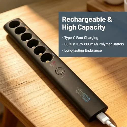 Yuecoom Portable Color Temperature Lamp Stick 2700K‑6000K 6 Modes | Photography Light Wand for Video Shooting thumbnail 6
