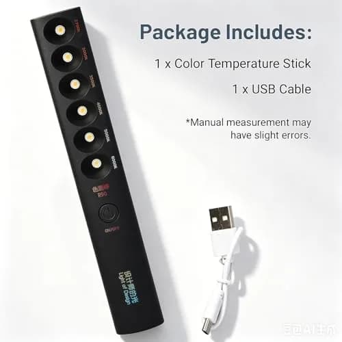 Yuecoom Portable Color Temperature Lamp Stick 2700K‑6000K 6 Modes | Photography Light Wand for Video Shooting thumbnail 7