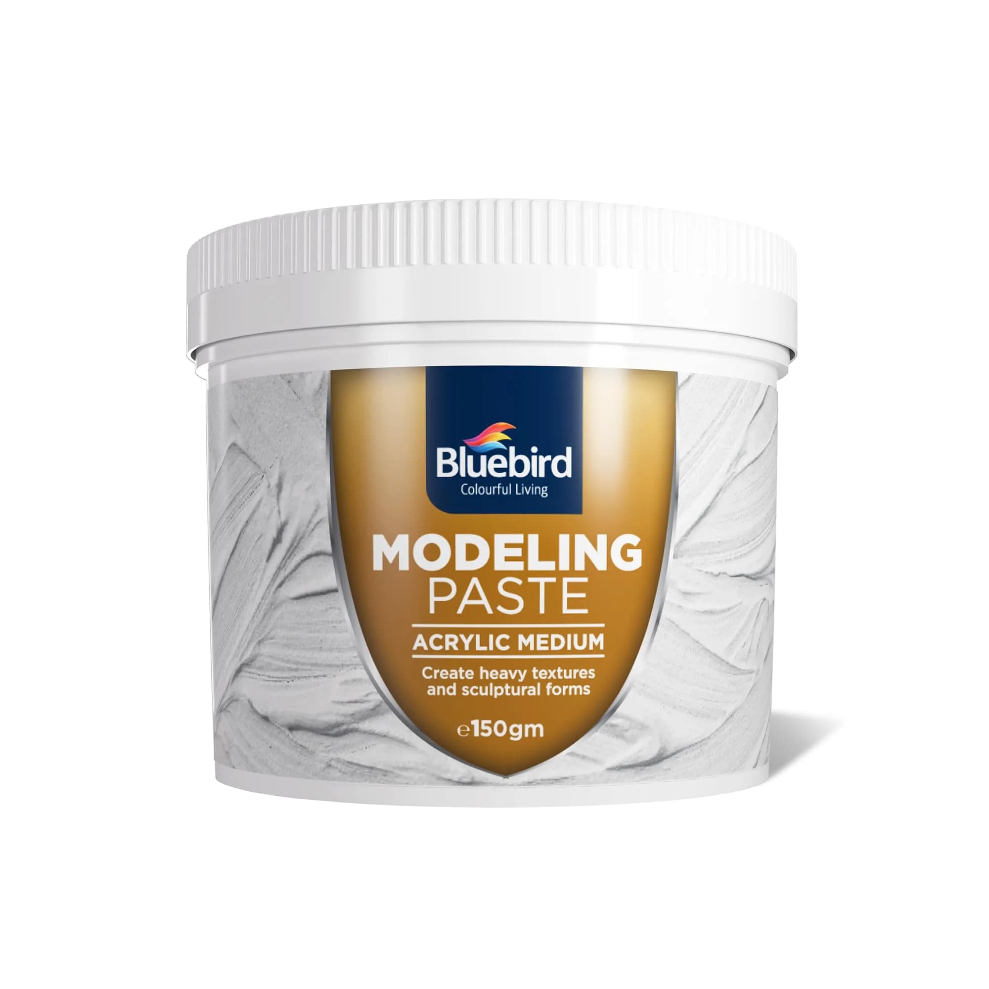 Bluebird Thick Modeling Paste White 150g (5.3 Oz) | High Density Acrylic Medium for Texture and Dimension - main product image