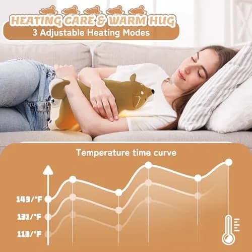 Auspicious beginning Shiba Inu Plush Heating Pad | USB Powered for Period Cramps & Neck Shoulder Pain Relief thumbnail 5