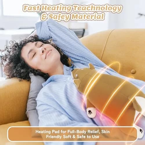 Auspicious beginning Shiba Inu Plush Heating Pad | USB Powered for Period Cramps & Neck Shoulder Pain Relief thumbnail 9