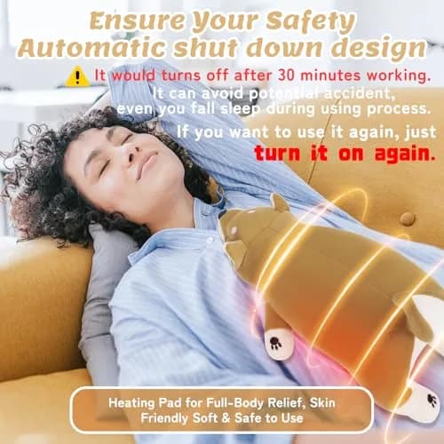 Auspicious beginning Shiba Inu Plush Heating Pad | USB Powered for Period Cramps & Neck Shoulder Pain Relief thumbnail 3
