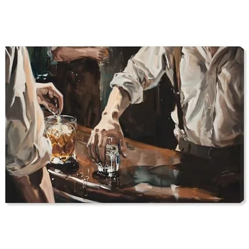 NotoriArt Together For Drinks Gallery Wrapped Canvas Art 16" x 24" | Contemporary Food & Beverages Wall Decor thumbnail 1