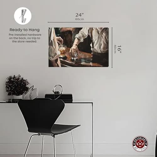 NotoriArt Together For Drinks Gallery Wrapped Canvas Art 16" x 24" | Contemporary Food & Beverages Wall Decor thumbnail 4