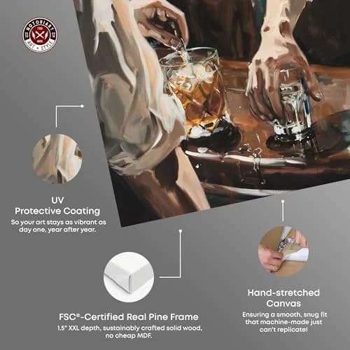 NotoriArt Together For Drinks Gallery Wrapped Canvas Art 16" x 24" | Contemporary Food & Beverages Wall Decor thumbnail 3