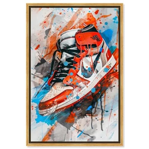 NotoriArt Canvas Wall Art 21.5" x 31.5" | Modern Fashion Motif with Gold Frame thumbnail 1