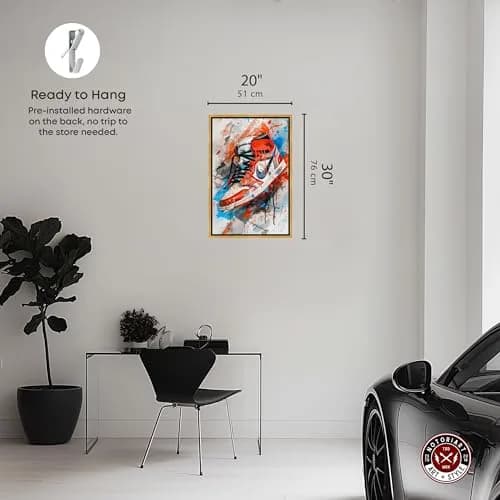 NotoriArt Canvas Wall Art 21.5" x 31.5" | Modern Fashion Motif with Gold Frame thumbnail 4