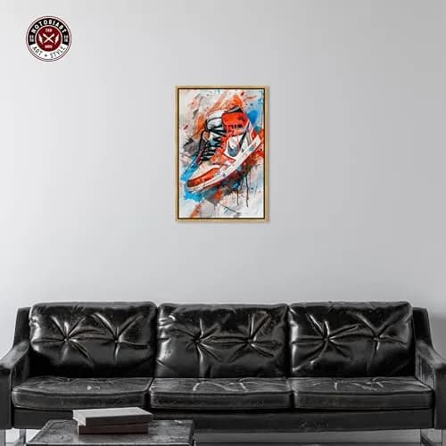 NotoriArt Canvas Wall Art 21.5" x 31.5" | Modern Fashion Motif with Gold Frame thumbnail 2
