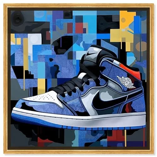 NotoriArt Gold Frame Wall Art 25.5" x 25.5" | Modern Canvas Artwork thumbnail 1