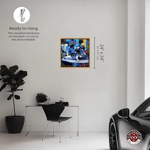 NotoriArt Gold Frame Wall Art 25.5" x 25.5" | Modern Canvas Artwork thumbnail 4