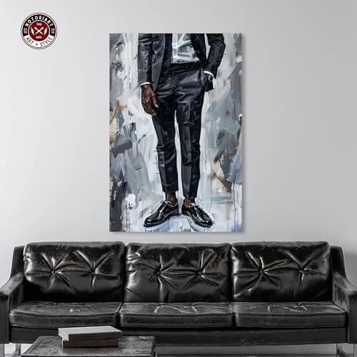 NotoriArt Man Of Style Gallery Wrapped Canvas Wall Art 54" x 36" | Modern Fashion Motif thumbnail 3