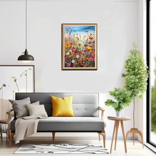 HITIRECOVI Wild Flowers Paint by Numbers Kits for Adults 40x50cm (16x20in) | HD Pre-Printed Canvas & Acrylic Paints thumbnail 8