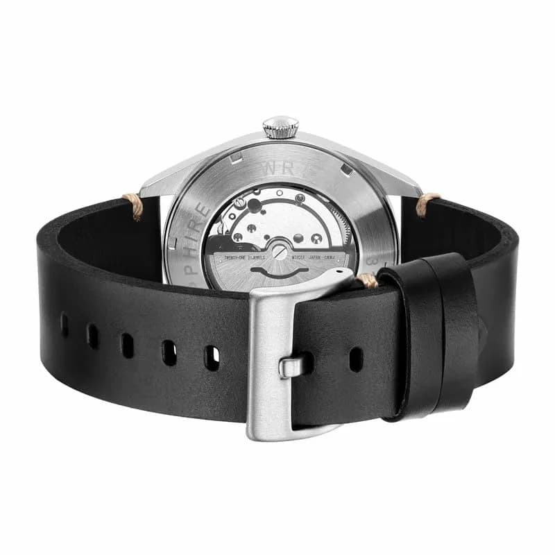 Boyarca Pilot Watch Men's Automatic Mechanical Watch Stainless Steel Leather Luminous Waterproof 40mm | Japan MIYOTA 8215 Movement thumbnail 3