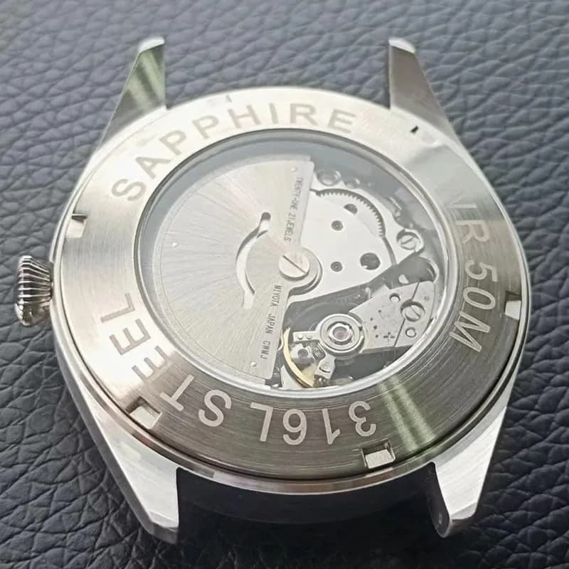 Boyarca Pilot Watch Men's Automatic Mechanical Watch Stainless Steel Leather Luminous Waterproof 40mm | Japan MIYOTA 8215 Movement thumbnail 5